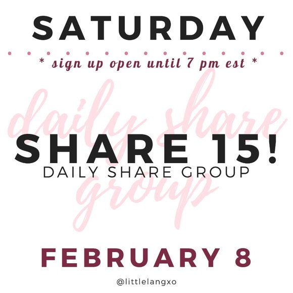 ❌❌CLOSED • SAT FEB 8 • SHARE GROUP 15 ❌❌ - Picture 2 of 7